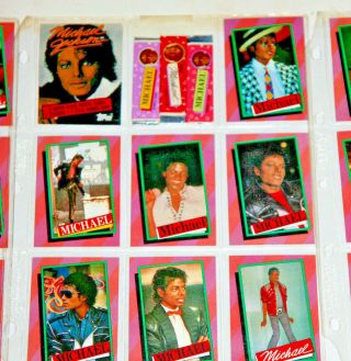 Michael Jackson Series 1,  2 Complete Sticker Card Set In Sleeves Bonus Gum,  Wax