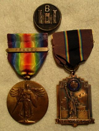 Wwi Victory Medal With France Clasp,  American Legion Convention Medal,  More