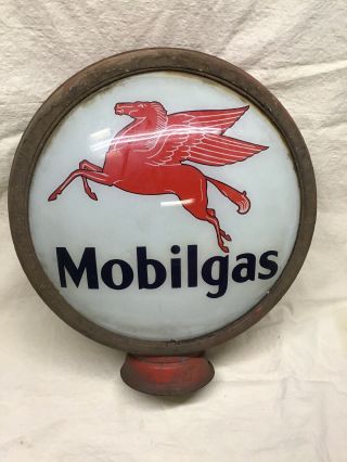 Vintage Mobilgas Gas Pump Globe 100 Gas Station Garage 1 Lens Cool