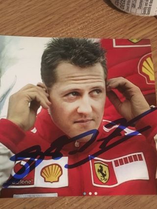 Michael Schumacher Hand Signed Autograph Signed Photo