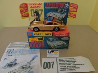 Corgi Toys 261 James Bond 007 Aston Martin Db5 D.  B.  5 Goldfinger Sean Connery