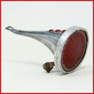 Vintage Red Rear Light Reflector Old Bicycle Antique 50s 60s Aluminum Alloy
