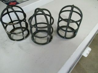 Vintage Explosion Proof Industrial Light Globe Cages (3 Cages Only)