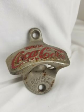 Coca Cola Bottle Opener Starr X,  Made In Usa,  Brown Co.  Vintage