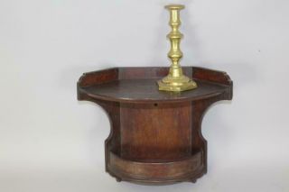 A 19th C Hanging 2 Tier Lighting Shelf Or Sconce In Mahogany In Old Surface