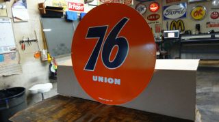 " Union 76 " Double Sided Large Porcelain Sign (dated 1961),  30 " Inch,  Near