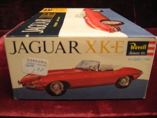 Mib Orig 1963 1st Issue 63 Jaguar Xk - E Roadster Revell Model Car Kit H - 1280 Gem