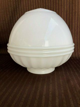 Vintage Art Deco Milk Glass Lamp Shade Globe 4