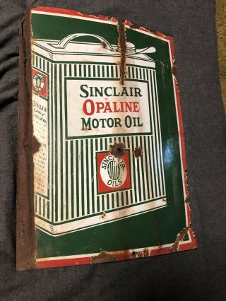 Sinclair Opaline Motor Oil Porcelain Sign.  20” X 14,  1/2”