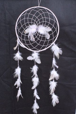 Large White Dream Catcher Handmade String Feather Car Wall Home Decor (qty 2)