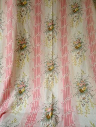 A Huge Vintage/antique French Floral Fabric C.  1920 