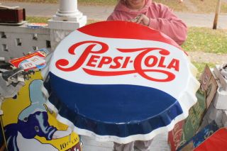 Vintage 1950s Pepsi Cola Soda Pop Bottle Cap Gas Station 29 