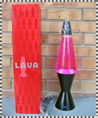 Vintage Lava Lite Motion Lamp Light,  Box Hot Pink Liquid White Lava 8404 Nib