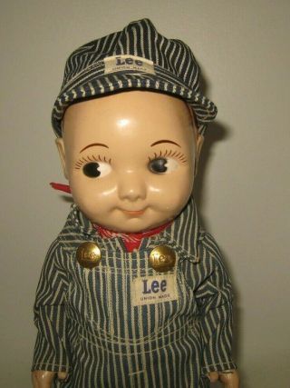 1950 ' s Buddy Lee Advertising Doll in Railroad Outfit Hard Plastic BA28 2