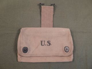 Wwi / Ww1 U.  S.  Army Officer’s Canvas Belt Pouch,  Wwi Leaders Pouch,  Named,  1918