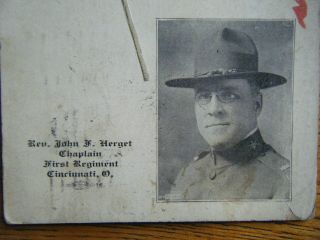 Rev.  John F.  Herget Chaplain 1st Regt Ohio N.  G.  & 134th Mg Bn.  - Postcard