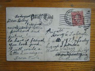 Rev.  John F.  Herget Chaplain 1st Regt Ohio N.  G.  & 134th MG Bn.  - Postcard 3