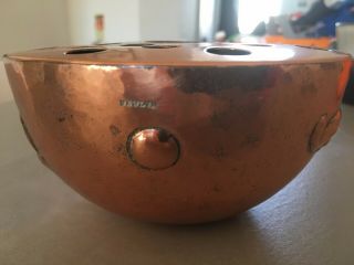 Antique Arts and Crafts Newlyn Copper rose bowl - signed VGC 3