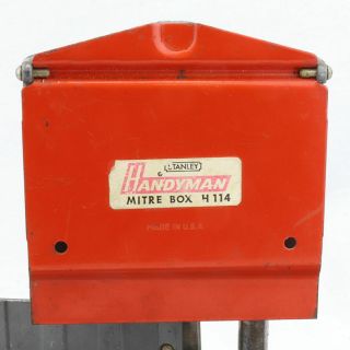 VINTAGE STANLEY HANDYMAN MITER BOX H114 BACK SAW 2