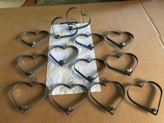 13 Tin Primitive Heart Window Hanging Candle Holders 3 1/2 "
