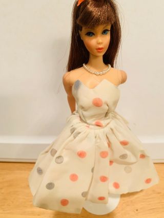 Vintage Barbie Halina Polka Dot Dress With Blue Jkt 3