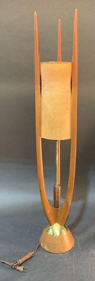 Mid Century Modern Danish Adrian Pearsall Modeline Walnut Lamp Parts/repair