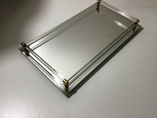 Antique Art Deco Mirrored Cocktail Drinks Tray 20s 1920s Copper Plate