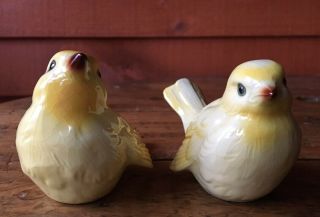 Vintage Goebel Yellow Bird Canary Figurines - Set Of 2