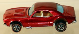 Dte 1968 Hot Wheels Redline 6208 Metallic Red Custom Camaro W/white Interior