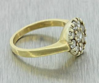 1880s Antique Victorian Estate 14k Gold 1.  00ctw Diamond Cluster Engagement Ring 2