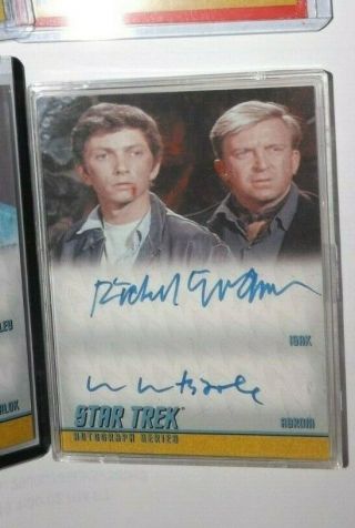 Star Trek Tos Remastered Dual Autograph Da11 Richard Evans & William Wintersole