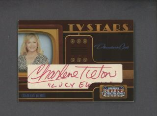 2009 Donruss Americana Tv Stars Directors Cuts Charlene Tilton Red Auto 43/60