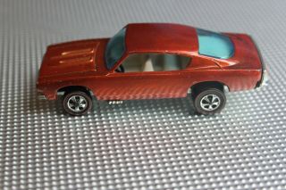 1968 Hot Wheels Redline Metallic Orange Custom Barracuda With White Interior
