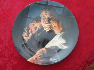 Norman Rockwell Bedtime Story Collector Plate By Edward Knowles