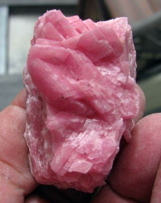 RHODOCHROSITE RED CUBIC CRYSTALS on MATRIX from PERU. .  GREAT COLOR PIECE 2