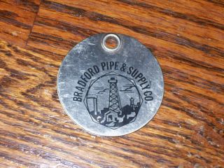 Pocket Pipe Thread Gauge With Bradford Pipe & Supply Co.  Advertising.  Look