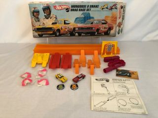 1970 Hot Wheels Redline Mongoose & Snake Drag Race Set Complete