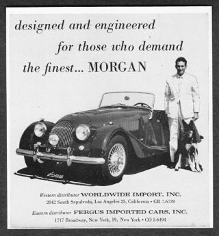 1961 Morgan Plus 4 Roadster Photo Those Who Demand The Finest Vintage Print Ad