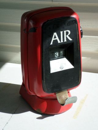 Eco Tireflator Air Pump Meter Model 97 Wall Mount Gas Oil Station Cond
