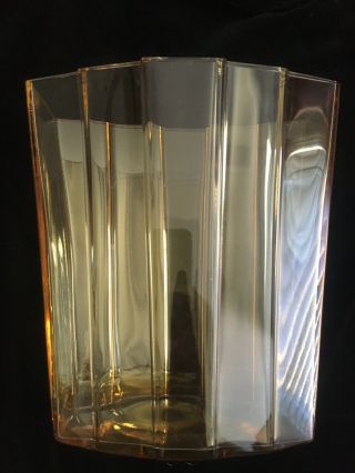 Fostoria 2425 Amber Art Deco Vase From The 1930s Designed By George Sakier