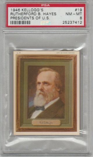 1946 Kelloggs - Presidents Of The U.  S.  - Rutherford B.  Hayes Psa 8