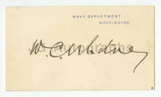 William Collins Whitney - Secretary Of The Navy - Authentic Autograph