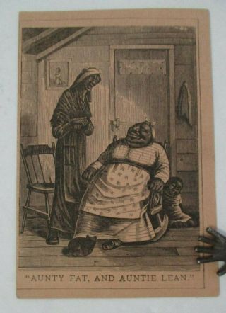 " Aunty Fat,  And Auntie Lean " A & P Tea Co. ,  Black Americana Victorian Trade Card