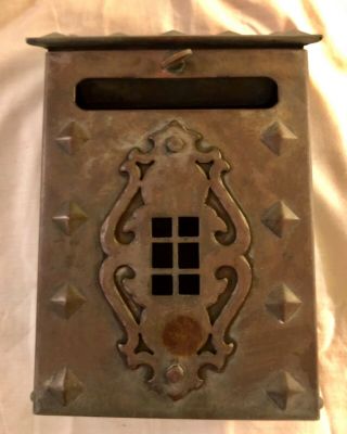 Arts And Crafts,  Mission,  Prairie Style Copper Mailbox Circa 1910