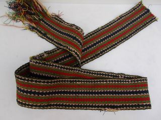 Antique Belt " Tkanica " Ethno,  Part Of Serbian Folk Costume,  Wool,  C.  1900.