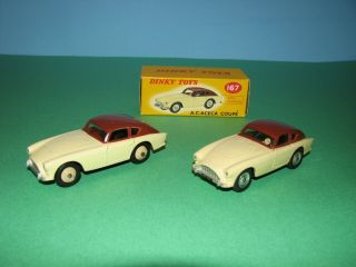 Dinky 167 A.  C.  Aceca Coupe - Two Versions,  1 Box - 1/43 Scale - Made In England