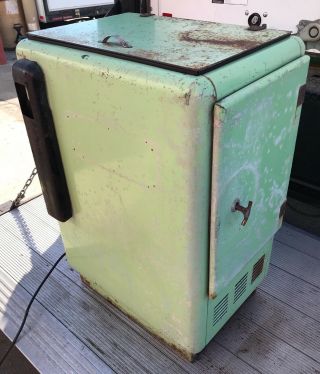 Vintage Dr Pepper Cooler Refrigerator Ideal Slider 35 Needs Restoration