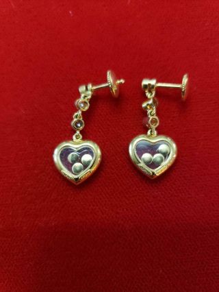 Gently Chopard 18k Happy Diamond Heart Earrings 3