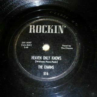 The Charms Doo - Wop 78 Heaven Only Knows / Loving Baby On Minus Rockin Rj 92