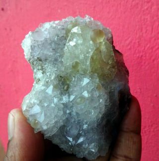Calcite W/ Fluorite On Mmquartz Mineral Specimen 2